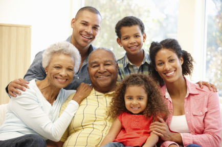 3 Generation family at home