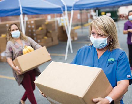 Volunteers at New Bedford Mobile Market