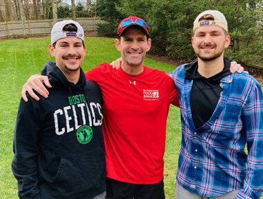 GBFB donor and member of the Board of Advisors, Jay Russell (center)—accompanied by his sons, Turner (left) and Matt (right)—raised thousands to end hunger here.