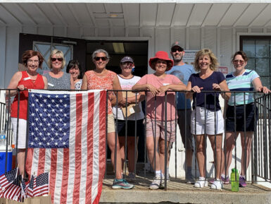 Franklin Food Pantry staff celebrating July Fourth 2021