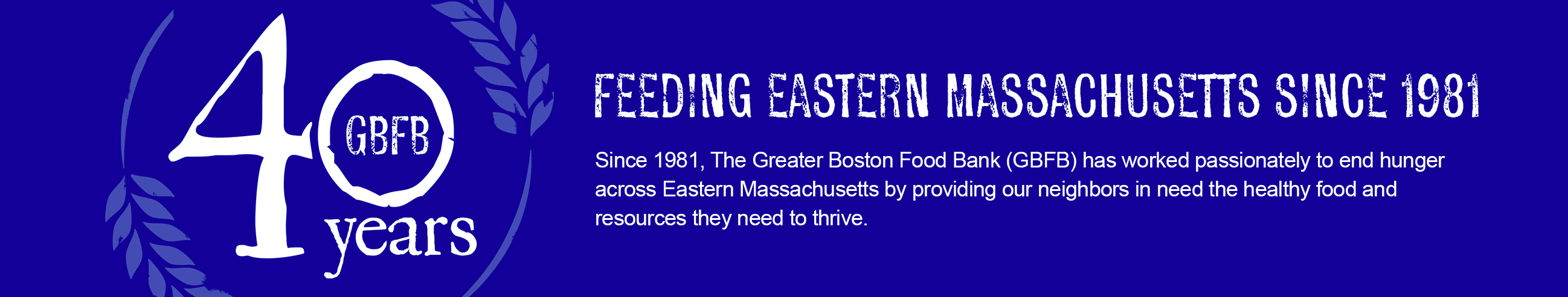 40 Years: Feeding Eastern MA since 1981