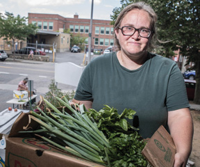 Food pantry client is giving back