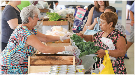 Photo of a food distribution