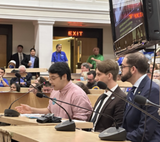 Students testifying at Hunger Free Campus Coalition hearing